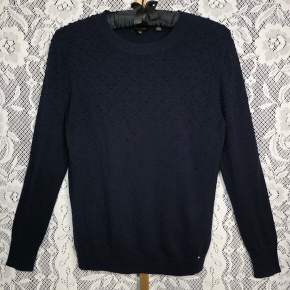 Ted Baker London Wool Cashmere Bobble Knit Crew Neck Sweater 3 (US-8) - Picture 1 of 14